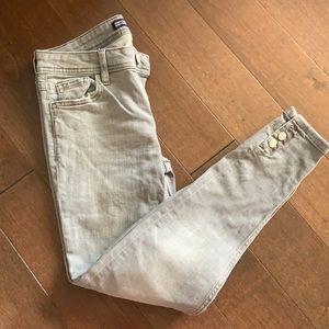 Zara Grey Skinny Jeans with Buttons